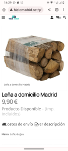Leña a domicilio Madrid