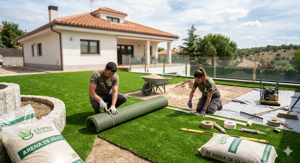 instalacion economica cesped artificial paracuellos del jarama en madrid 