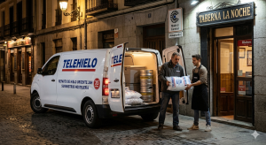 Reparto de hielo urgente en Madrid centro oferta 10 kilos