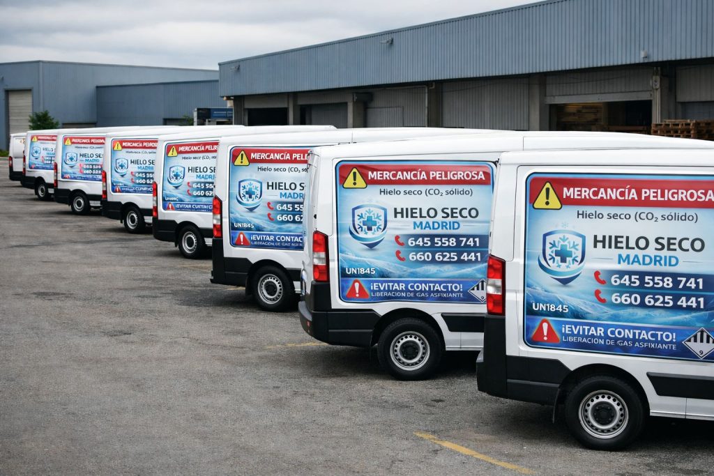 distribución urgente emergencias hielo seco